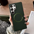 For Samsung Galaxy S25 Ultra 5G CD Magsafe Magnetic Litchi Texture Phone Case(Green) - Galaxy S25 Ultra 5G Cases by PMC TechLife | Online Shopping South Africa | PMC TechLife | Buy Now Pay Later Mobicred