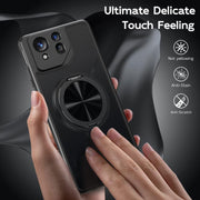 For Asus ROG Phone 8 Rotating Ring Holder TPU Hybrid PC Phone Case(Matte Black)