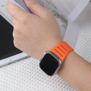 For Apple Watch 46mm / 49mm / 45mm / 44mm Single Nail Dual-Color Multi-hole Silicone Watch Band(Starlight)