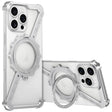 For iPhone 16 Pro Max Z-shaped Frameless Metal 360 Holder MagSafe Phone Case(Space Silver) - iPhone 16 Pro Max Cases by PMc TechLife | Online Shopping South Africa | PMc TechLife | Buy Now Pay Later Mobicred