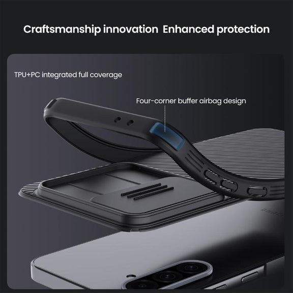 For Samsung Galaxy A36 5G NILLKIN Black Mirror Pro Series Camshield PC Phone Case(Black)