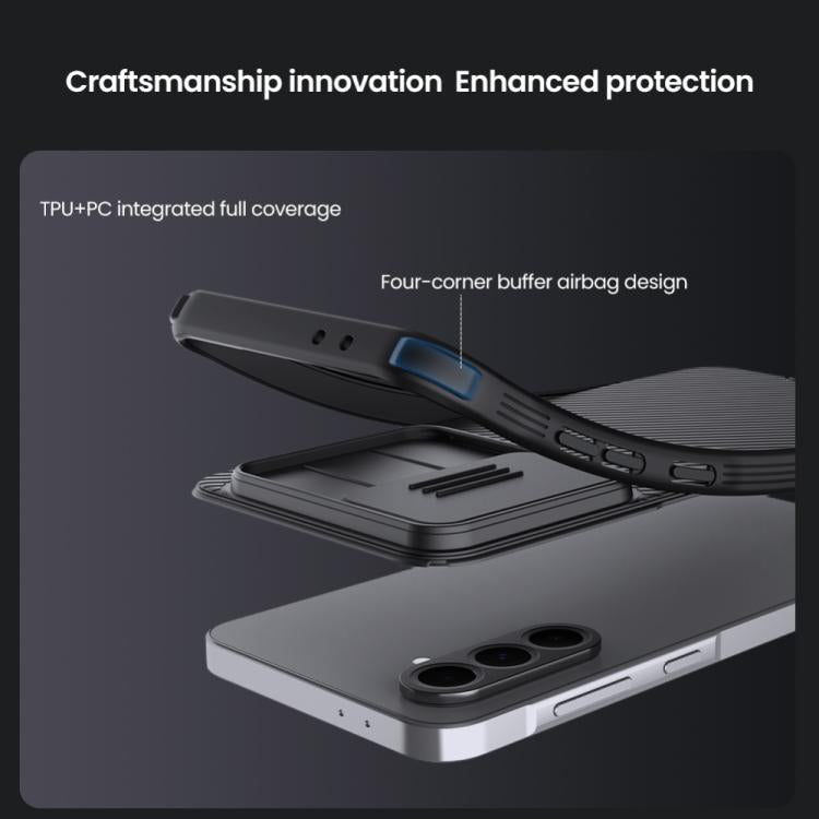 For Samsung Galaxy A56 5G NILLKIN Black Mirror Pro Series Camshield PC Phone Case(Black)