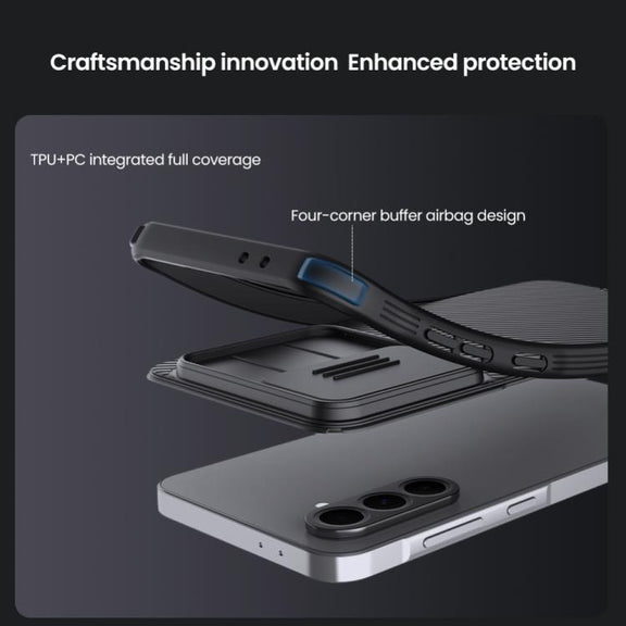 For Samsung Galaxy A56 5G NILLKIN Black Mirror Pro Series Camshield PC Phone Case(Black)