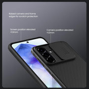 For Samsung Galaxy A56 5G NILLKIN Black Mirror Pro Series Camshield PC Phone Case(Black)
