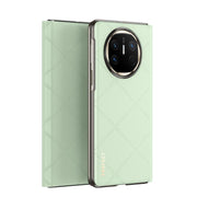 For Huawei Mate X6 Plain Leather Embossed MagSafe Magnetic Phone Leather Case(Green)