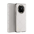 For Huawei Mate X6 Plain Leather Embossed MagSafe Magnetic Phone Leather Case(White) - Huawei Cases by PMC TechLife | Online Shopping South Africa | PMC TechLife | Buy Now Pay Later Mobicred