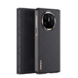 For Huawei Mate X6 Plain Leather Embossed MagSafe Magnetic Phone Leather Case(Black) - Huawei Cases by PMC TechLife | Online Shopping South Africa | PMC TechLife | Buy Now Pay Later Mobicred