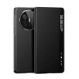 For Huawei Mate X6 Electroplating Litchi Pattern Grain Leather Smart Window MagSafe Phone Leather Case(Black) - Huawei Cases by PMC TechLife | Online Shopping South Africa | PMC TechLife | Buy Now Pay Later Mobicred