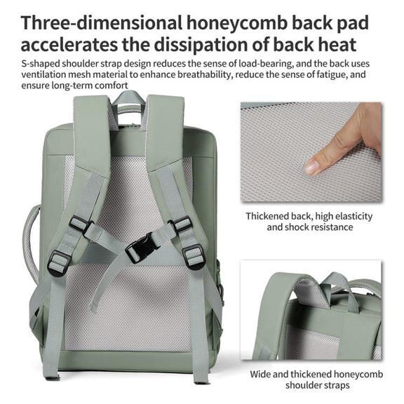 P960 Large Capacity Water Resistant Fashionable Backpack(Grey)
