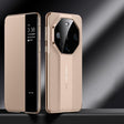 For Huawei Mate 60 Smart View Window Imitation Ultimate Design Phone Case(Gold) - Huawei Cases by PMC TechLife | Online Shopping South Africa | PMC TechLife | Buy Now Pay Later Mobicred