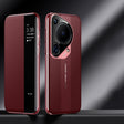 For Huawei Pura 70 Ultra Smart View Window Imitation Ultimate Design Phone Case(Red) - Huawei Cases by PMC TechLife | Online Shopping South Africa | PMC TechLife | Buy Now Pay Later Mobicred
