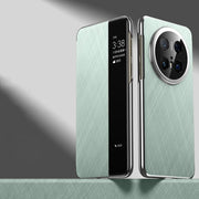 For Huawei Mate 70 Pro / 70 Pro+ Smart View Window Plain Leather Paint PC Phone Case(Cyan-blue)