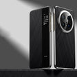 For Huawei Mate 70 Pro / 70 Pro+ Smart View Window Plain Leather Paint PC Phone Case(Black) - Huawei Cases by PMC TechLife | Online Shopping South Africa | PMC TechLife | Buy Now Pay Later Mobicred