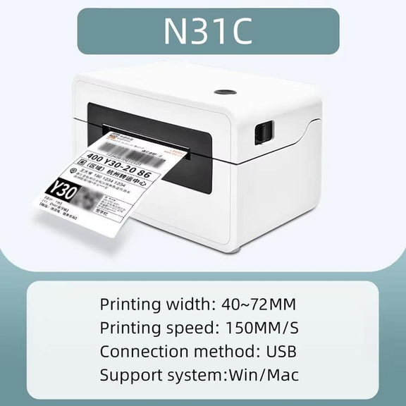 HPRT N31C Computer Version Express Electronic Waybill Printer, Plug:EU Plug(White)