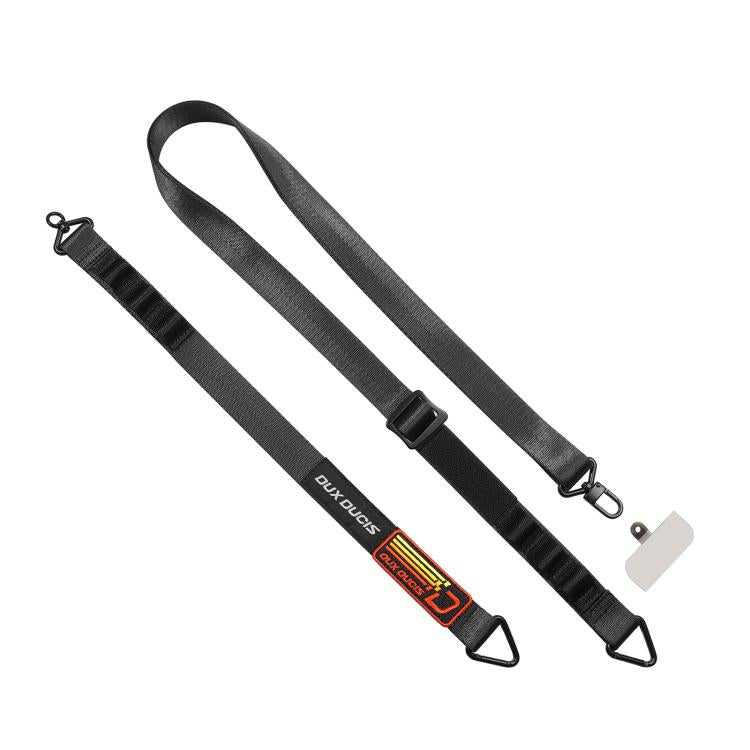 DUX DUCIS Outdoor Series Nylon Adjustable Crossbody Phone Lanyard(Black)