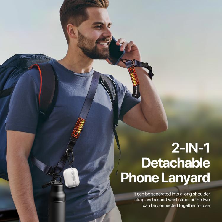 DUX DUCIS Outdoor Series Nylon Adjustable Crossbody Phone Lanyard(Blue)