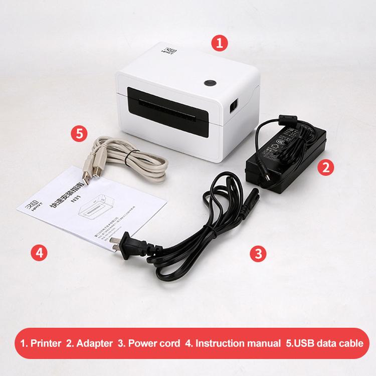 HPRT N31 Bluetooth Version Express Electronic Waybill Printer, Plug:EU Plug(White)