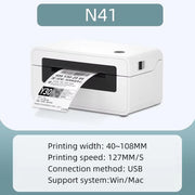 HPRT N41 Computer Version Express Electronic Waybill Printer, Plug:US Plug(White)