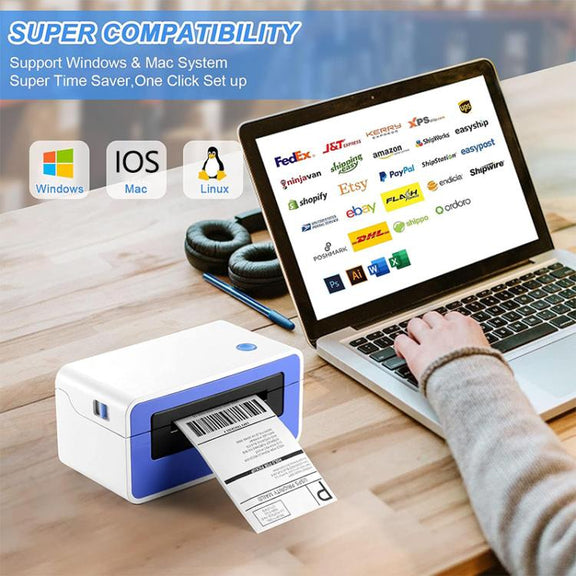 HPRT N51 Computer Version Express Electronic Waybill Printer, Plug:EU Plug(White)