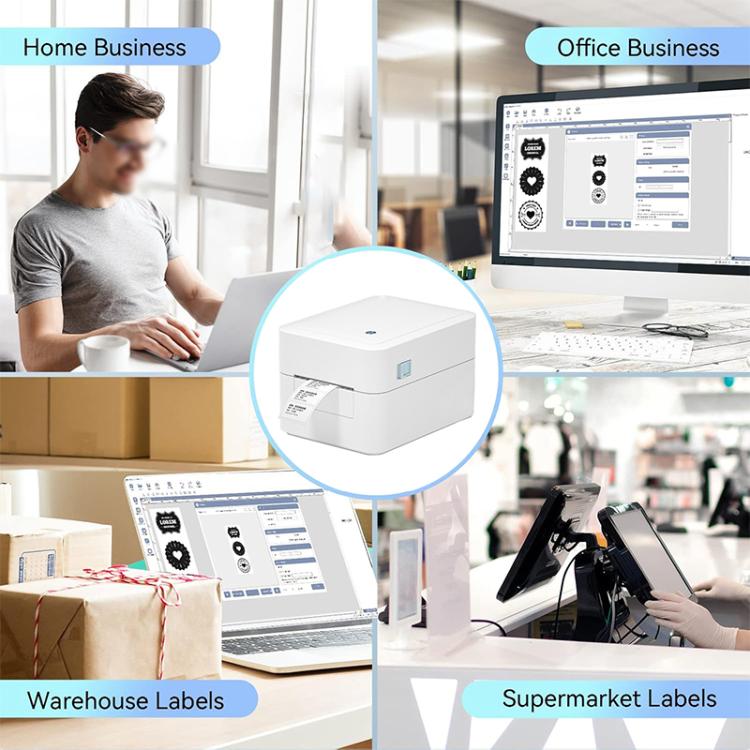 HPRT D35 Computer Version Express Electronic Waybill Printer, Plug:US Plug(White)