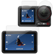 For DJI Osmo Action 5 Pro imak Rear Screen + Front Screen + Rear Camera Lens Tempered Glass Film
