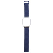 For Redmi Watch 5 / Watch 4 Metal Silver Frame Integrated I-shaped Magnetic Silicone Watch Band(Indigo Gray)