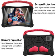 For Huawei MatePad SE 11 2024 Boxing Series Kickstand EVA Shockproof Tablet Case with Shoulder Strap(Black Red)