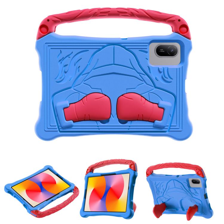 For Huawei MatePad SE 11 2024 Boxing Series Kickstand EVA Shockproof Tablet Case with Shoulder Strap(Blue Red)