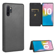 For Samsung Galaxy Note10 Plus Carbon Fiber Texture Horizontal Flip TPU + PC + PU Leather Case with Card Slot(Black) - Galaxy Phone Cases by PMC TechLife | Online Shopping South Africa | PMC TechLife
