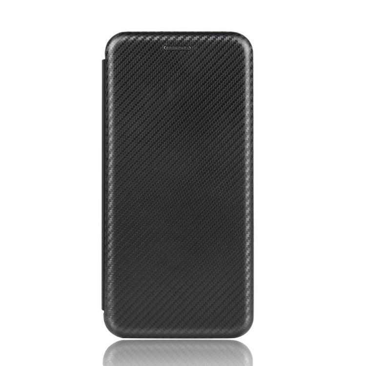 For Samsung Galaxy Note10 Plus Carbon Fiber Texture Horizontal Flip TPU + PC + PU Leather Case with Card Slot(Black)