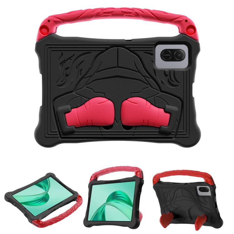 For Honor Pad X8a 11 inch Boxing Series Kickstand EVA Shockproof Tablet Case with Shoulder Strap(Black Red)