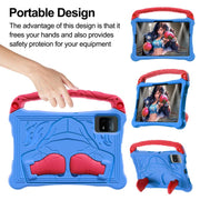 For Honor Pad X8a 11 inch Boxing Series Kickstand EVA Shockproof Tablet Case with Shoulder Strap(Blue Red)