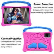 For Honor Pad X8a 11 inch Boxing Series Kickstand EVA Shockproof Tablet Case with Shoulder Strap(Rose Red Blue)