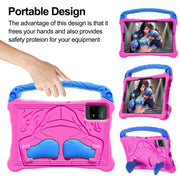 For Honor Pad X8a 11 inch Boxing Series Kickstand EVA Shockproof Tablet Case with Shoulder Strap(Rose Red Blue)