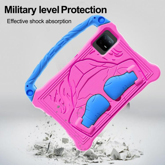 For Honor Pad X8a 11 inch Boxing Series Kickstand EVA Shockproof Tablet Case with Shoulder Strap(Rose Red Blue)