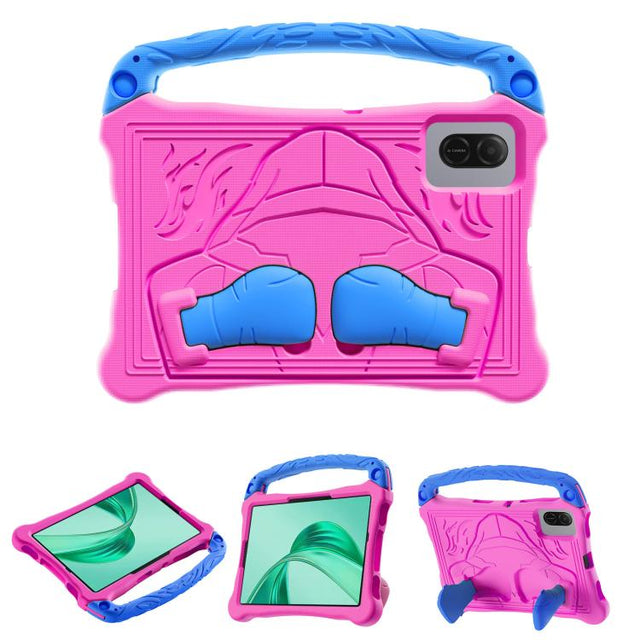 For Honor Pad X8a 11 inch Boxing Series Kickstand EVA Shockproof Tablet Case with Shoulder Strap(Rose Red Blue)