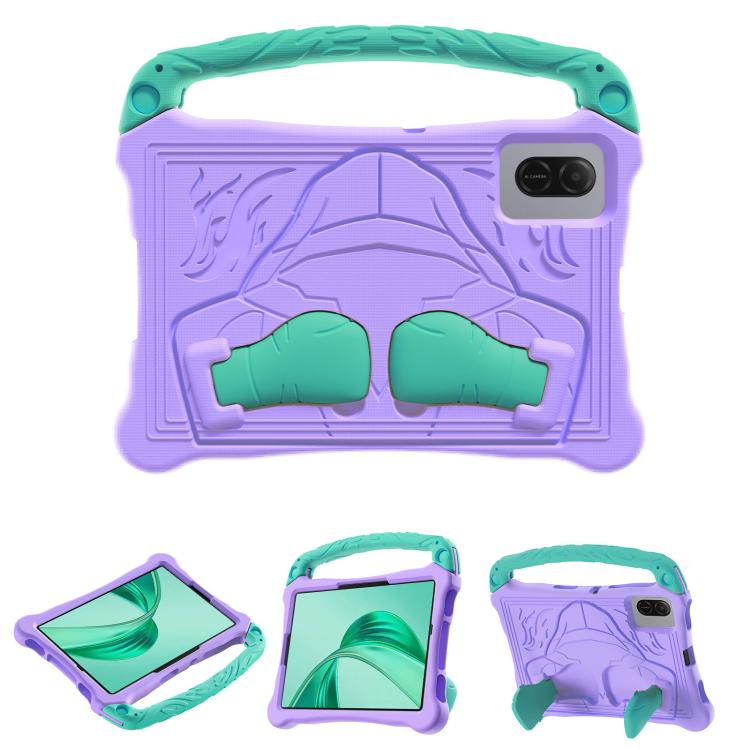 For Honor Pad X8a 11 inch Boxing Series Kickstand EVA Shockproof Tablet Case with Shoulder Strap(Purple Mint)