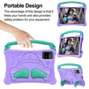 For Honor Pad X8a 11 inch Boxing Series Kickstand EVA Shockproof Tablet Case with Shoulder Strap(Purple Mint)