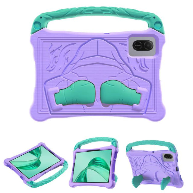For Honor Pad X8a 11 inch Boxing Series Kickstand EVA Shockproof Tablet Case with Shoulder Strap(Purple Mint)
