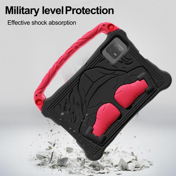 For Honor Tablet V7 11 inch Boxing Series Kickstand EVA Shockproof Tablet Case with Shoulder Strap(Black Red)