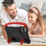 For Honor Tablet V7 11 inch Boxing Series Kickstand EVA Shockproof Tablet Case with Shoulder Strap(Black Red)