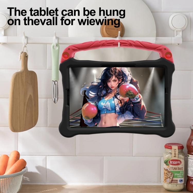 For Honor Tablet V7 11 inch Boxing Series Kickstand EVA Shockproof Tablet Case with Shoulder Strap(Black Red)