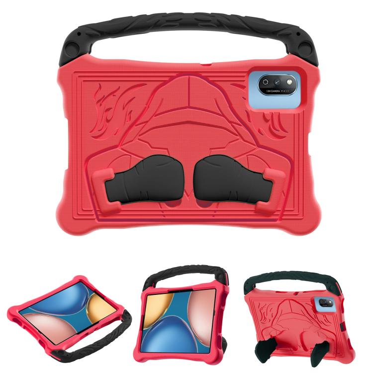 For Honor Tablet V7 11 inch Boxing Series Kickstand EVA Shockproof Tablet Case with Shoulder Strap(Red Black)