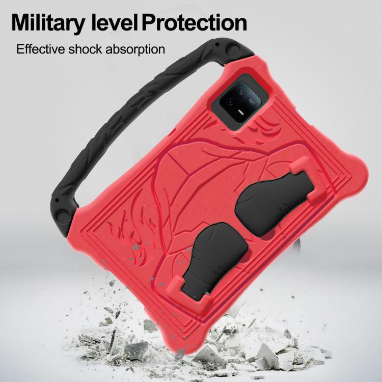 For Honor Tablet V7 11 inch Boxing Series Kickstand EVA Shockproof Tablet Case with Shoulder Strap(Red Black)