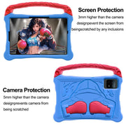 For Honor Tablet V7 11 inch Boxing Series Kickstand EVA Shockproof Tablet Case with Shoulder Strap(Blue Red)