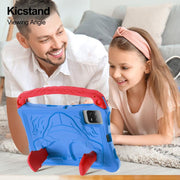 For Honor Tablet V7 11 inch Boxing Series Kickstand EVA Shockproof Tablet Case with Shoulder Strap(Blue Red)