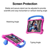 For Honor Tablet V7 11 inch Boxing Series Kickstand EVA Shockproof Tablet Case with Shoulder Strap(Rose Red Blue)