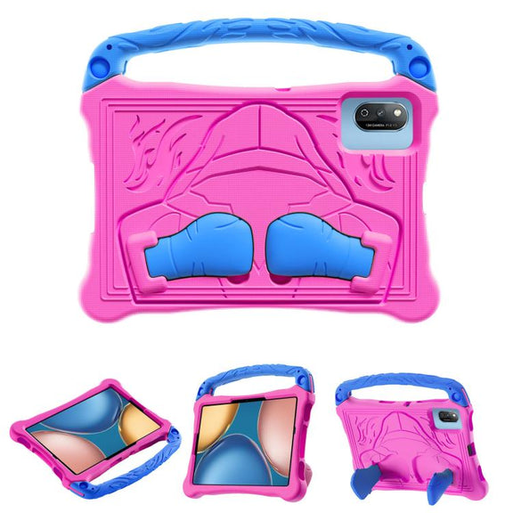 For Honor Tablet V7 11 inch Boxing Series Kickstand EVA Shockproof Tablet Case with Shoulder Strap(Rose Red Blue)