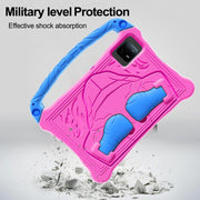 For Honor Tablet V7 11 inch Boxing Series Kickstand EVA Shockproof Tablet Case with Shoulder Strap(Rose Red Blue)