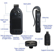 L09 1.33 inch Screen 1080P HD Outdoor Sports Camera Recorder(Black)